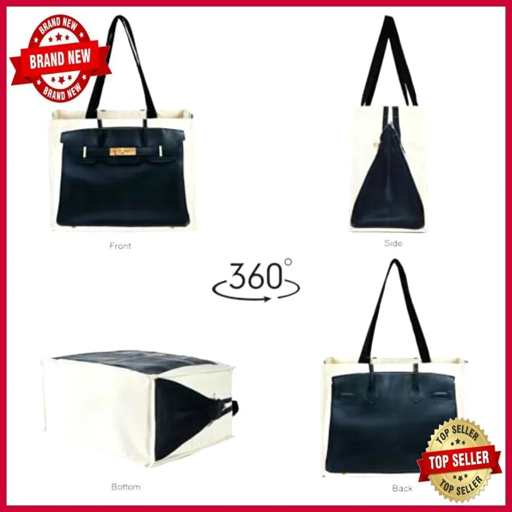 Large Canvas Tote Bag Foldable Everyday Carryall Spacious Handbag